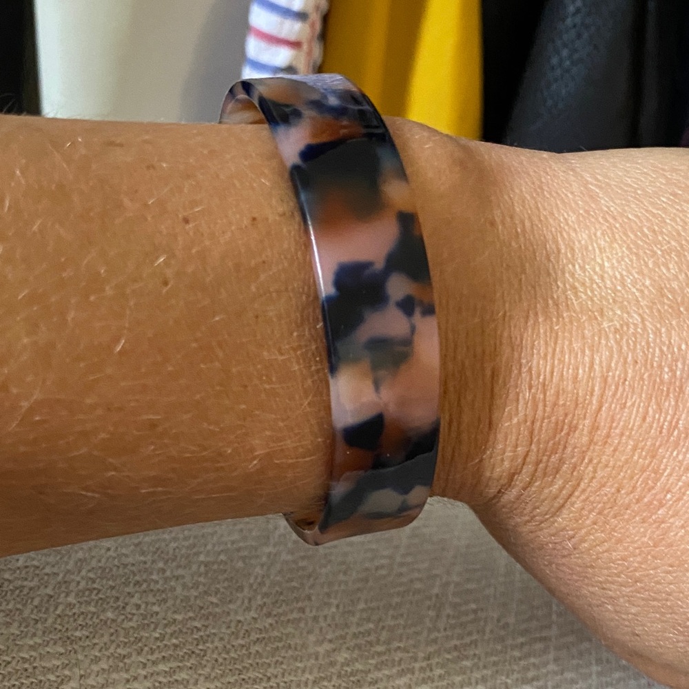 Multicolor Tortoise Shell Cuff Bracelet - image 5